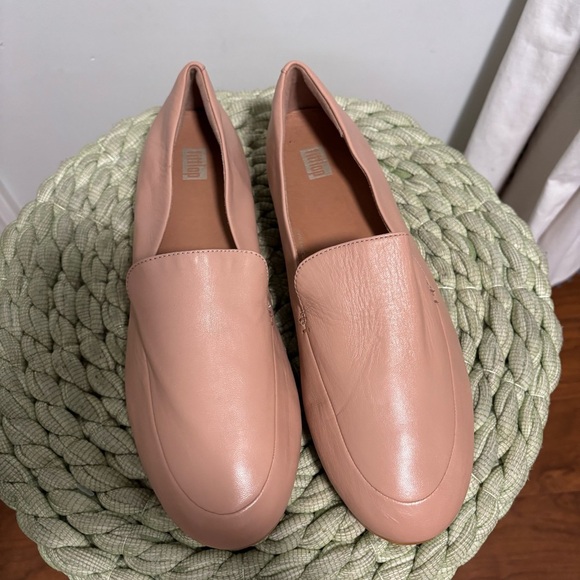 Fitflop Lena Beechwood Beige/Pink Slip On Comfort Loafers NWT - Picture 4 of 10